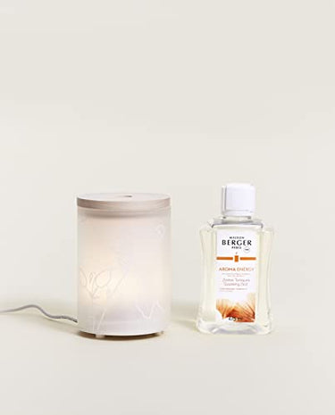 Lampe Berger Aroma Energy elektrischer Diffusor, Glas, Satiniert/Weiß, 475 ml im Sale